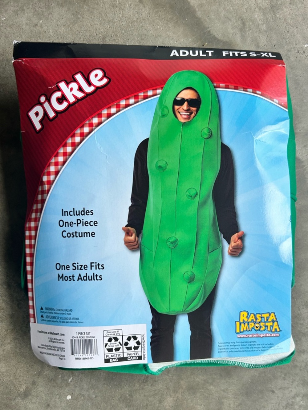 Rasta Imposta Green Pickle Adult Halloween Costume - One-Piece Fits S-XL